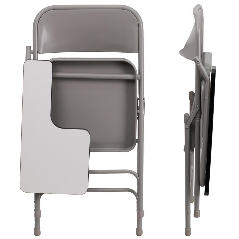 Premium Steel Folding Chair with Right Handed Tablet Arm. Picture 5