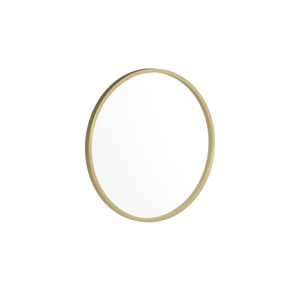 Julianne 20" Round Gold Metal Framed Wall Mirror - Large Accent Mirror for Bathroom, Vanity, Entryway, Dining Room, & Living Room. Picture 2