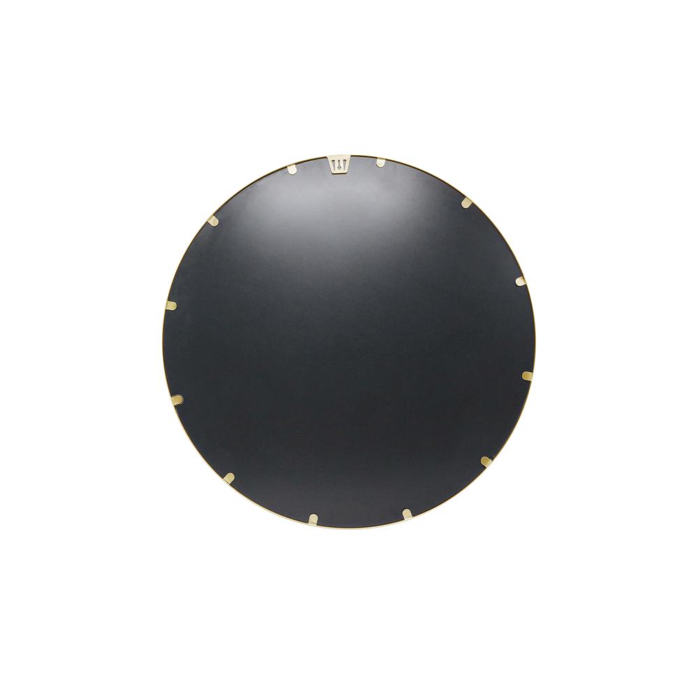 Julianne 20" Round Gold Metal Framed Wall Mirror - Large Accent Mirror for Bathroom, Vanity, Entryway, Dining Room, & Living Room. Picture 8
