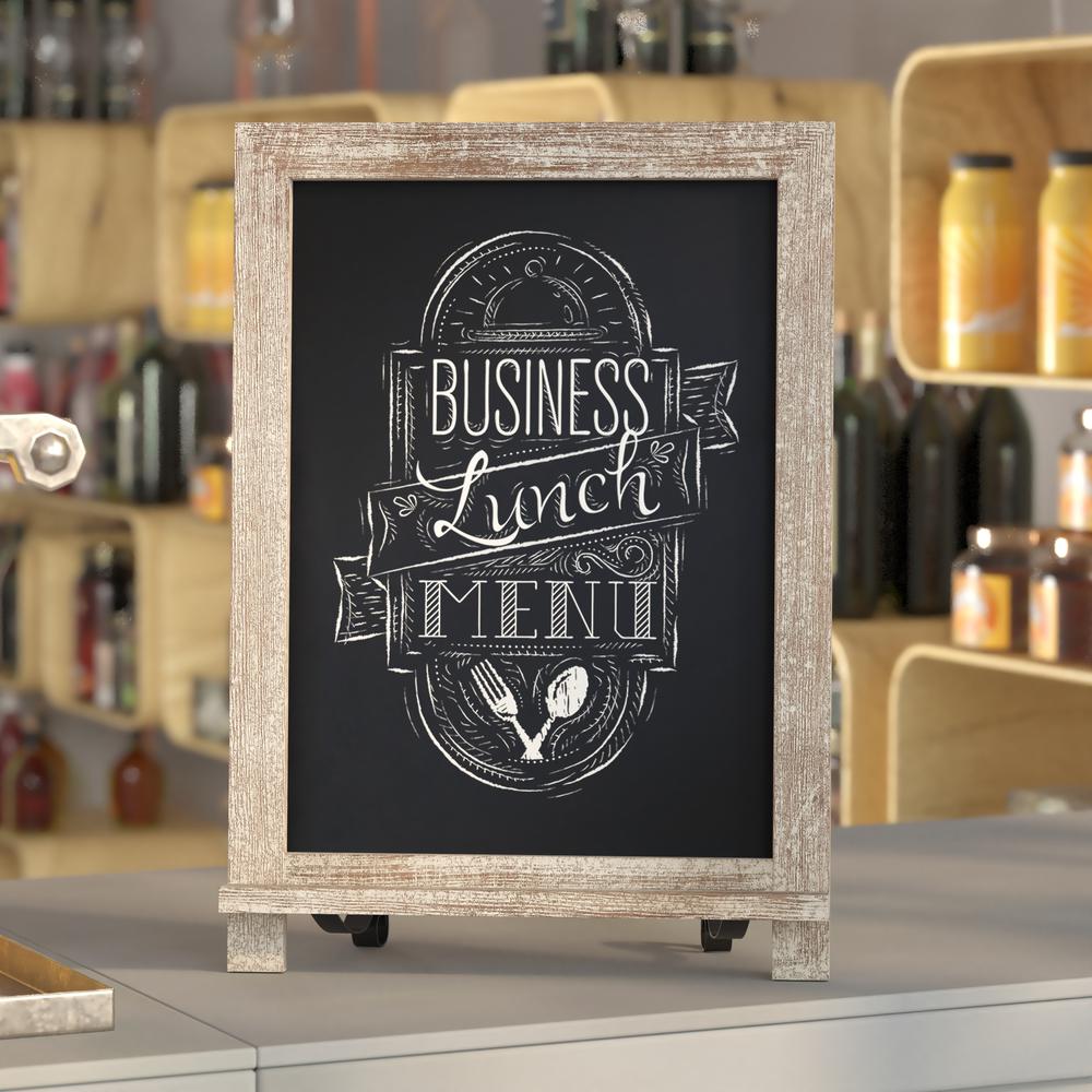 12" x 17" Weathered Tabletop Magnetic Chalkboard Sign. Picture 1