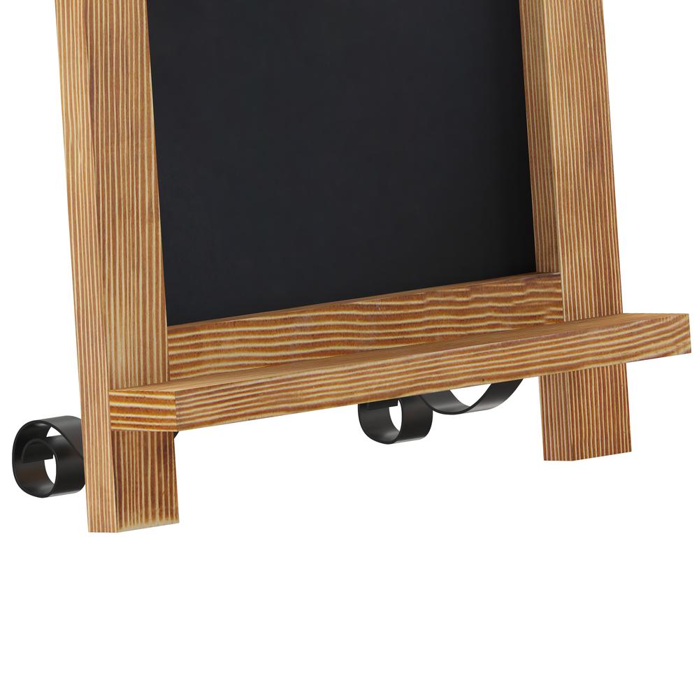 9.5" x 14" Torched Wood Tabletop Magnetic Chalkboard Sign. Picture 9