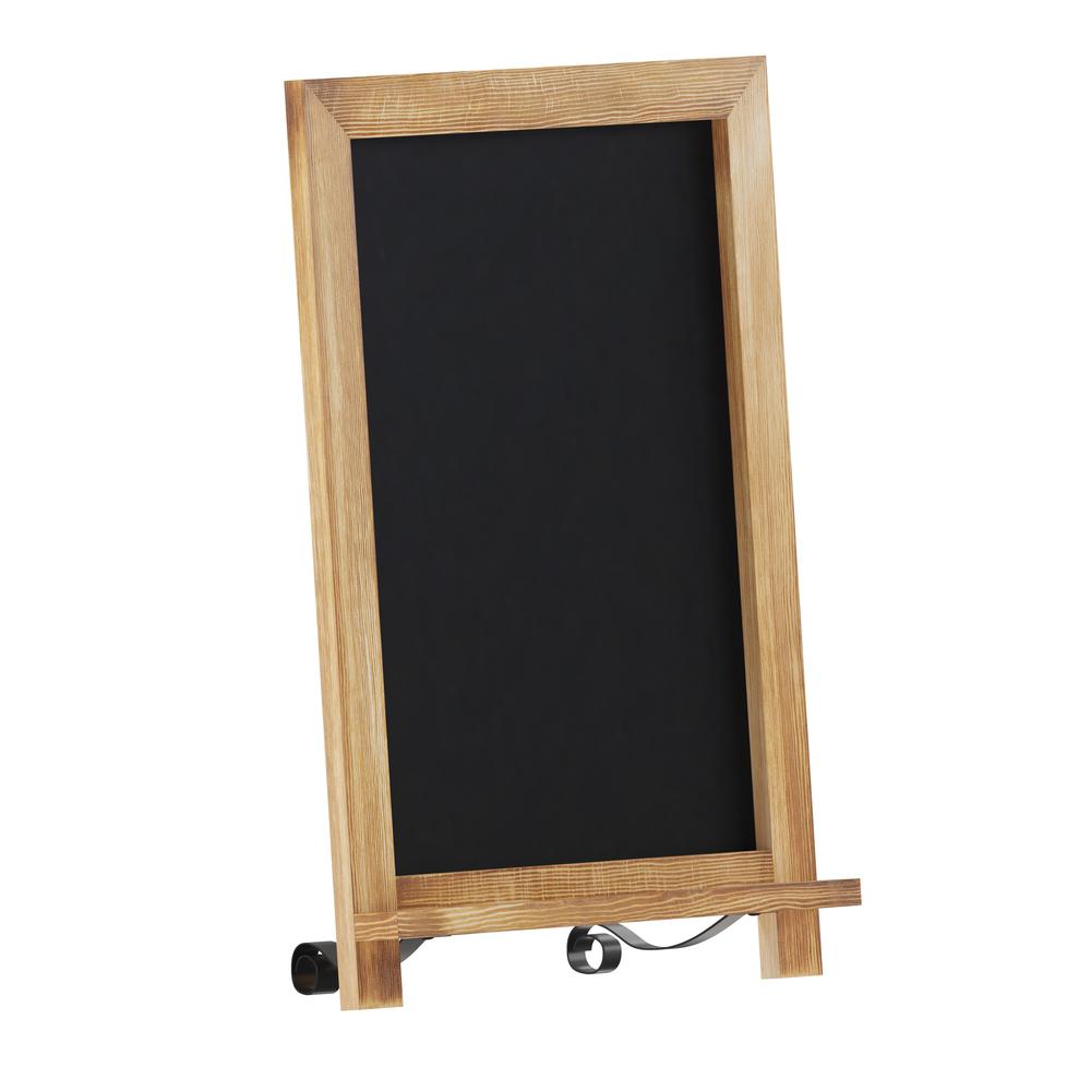 12" x 17" Torched Wood Tabletop Magnetic Chalkboard Sign. Picture 2