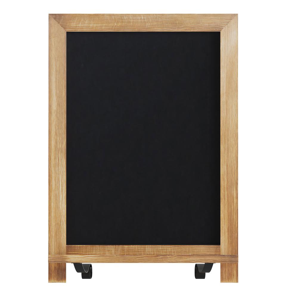 12" x 17" Torched Wood Tabletop Magnetic Chalkboard Sign. Picture 11