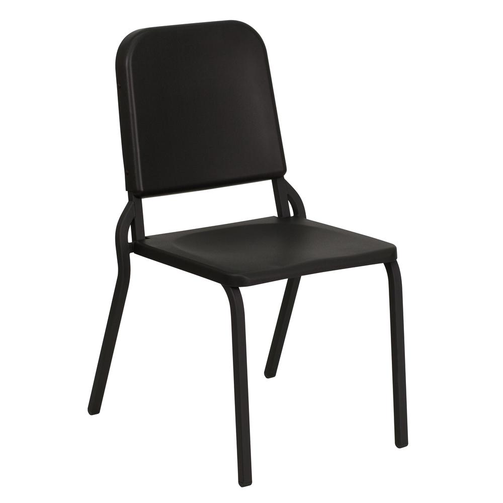 Black High Density Stackable Melody Band/Music Chair. Picture 1