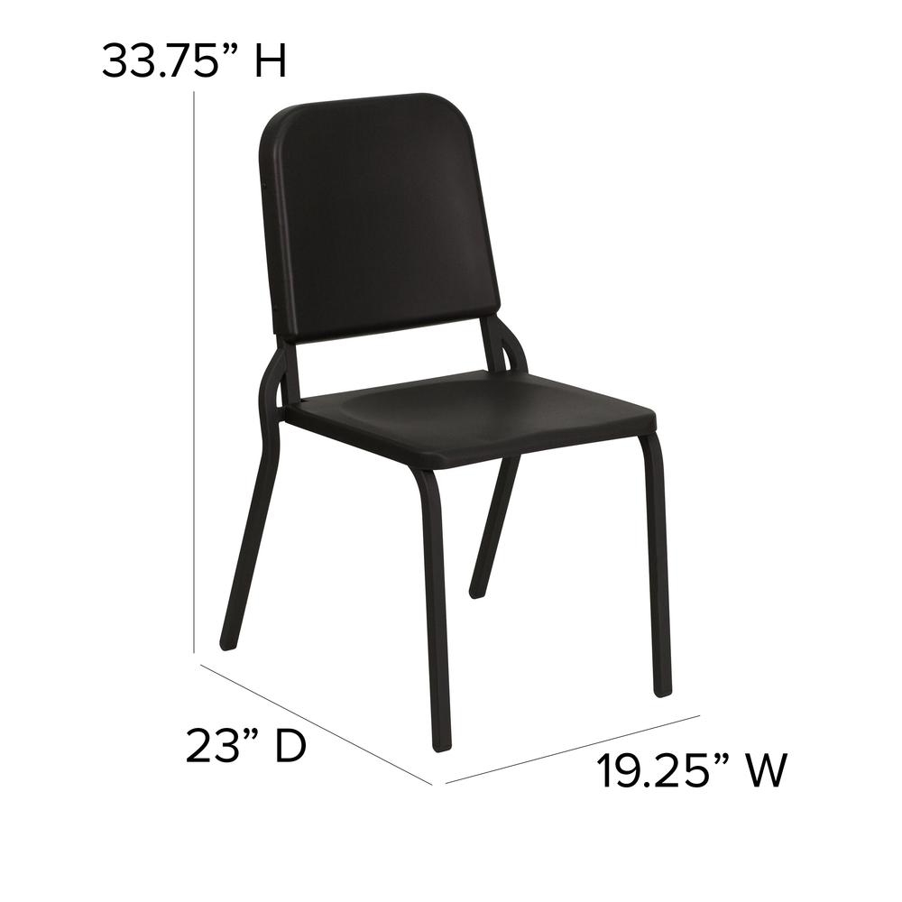 Black High Density Stackable Melody Band/Music Chair. Picture 2