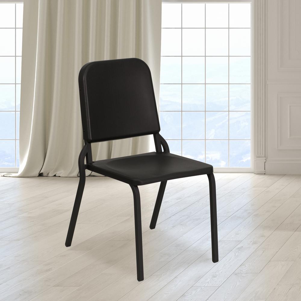 Black High Density Stackable Melody Band/Music Chair. Picture 9