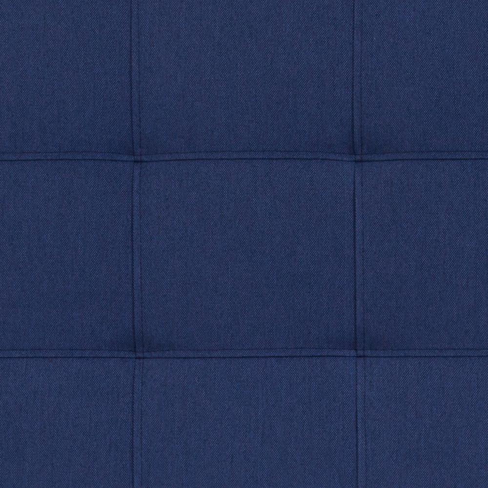 Quilted Tufted Upholstered Full Size Headboard in Navy Fabric. Picture 9