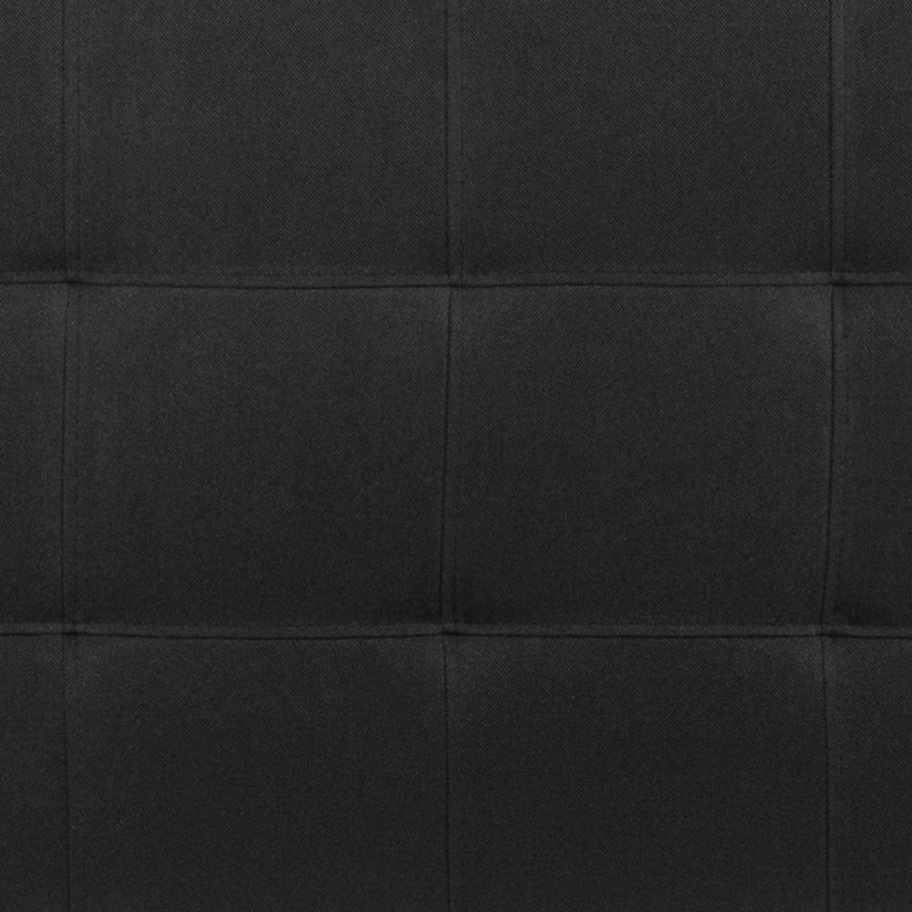 Quilted Tufted Upholstered Queen Size Headboard in Black Fabric. Picture 8