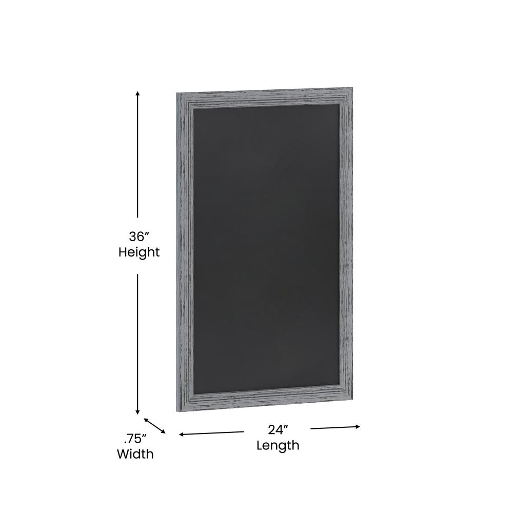 24" x 36" Gray Wall Mount Magnetic Chalkboard Sign. Picture 5