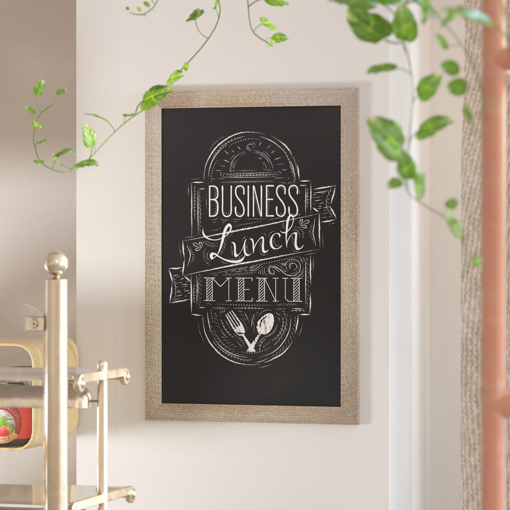 24" x 36" Weathered Wall Mount Magnetic Chalkboard Sign. Picture 1
