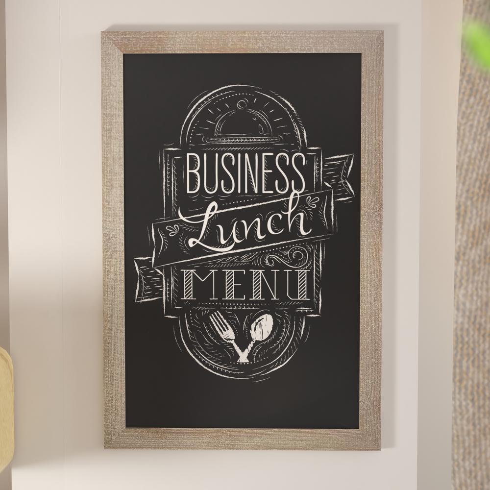 24" x 36" Weathered Wall Mount Magnetic Chalkboard Sign. Picture 6