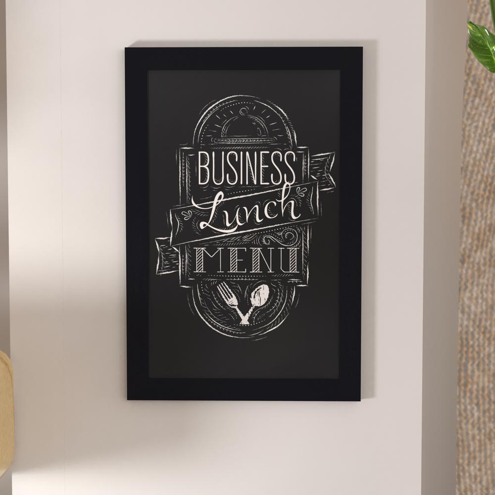 20" x 30" Black Wall Mount Magnetic Chalkboard Sign. Picture 7