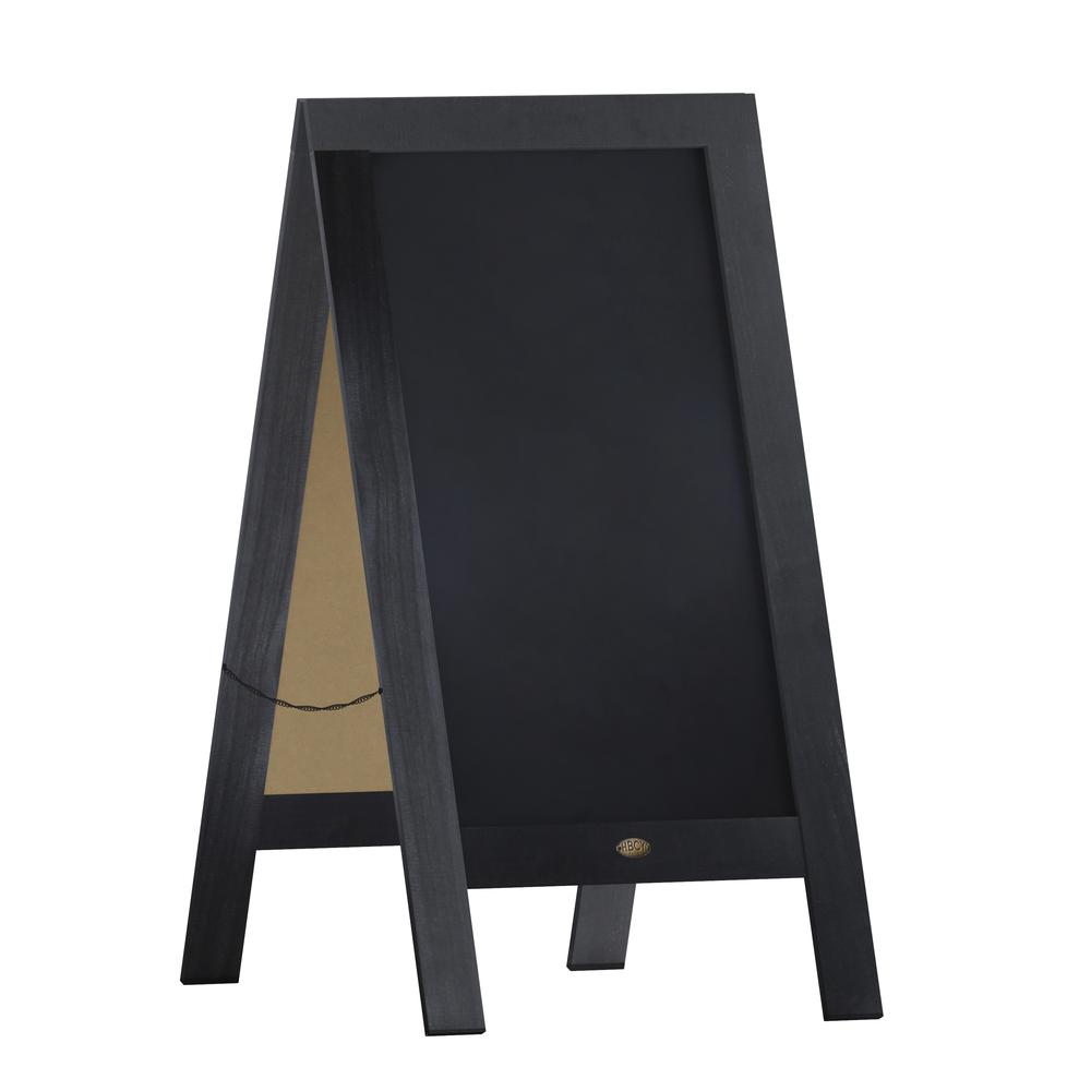 40" x 20" Vintage Wooden A-Frame Magnetic Chalkboard Sign, Black. Picture 2