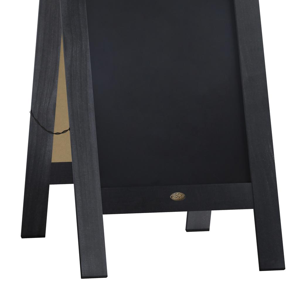 40" x 20" Vintage Wooden A-Frame Magnetic Chalkboard Sign, Black. Picture 9