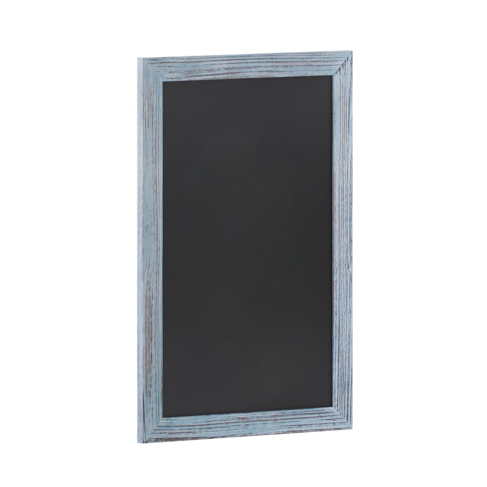20" x 30" Blue Wall Mount Magnetic Chalkboard Sign. Picture 2
