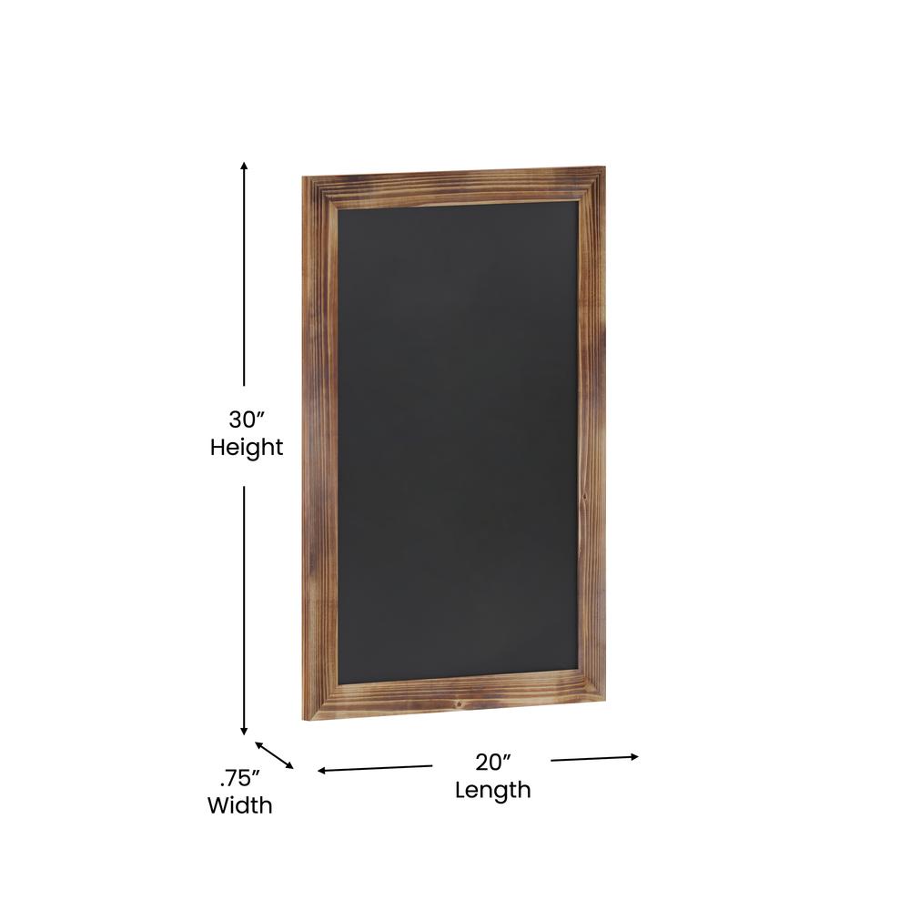 20" x 30" Torched Wood Wall Mount Magnetic Chalkboard Sign. Picture 5