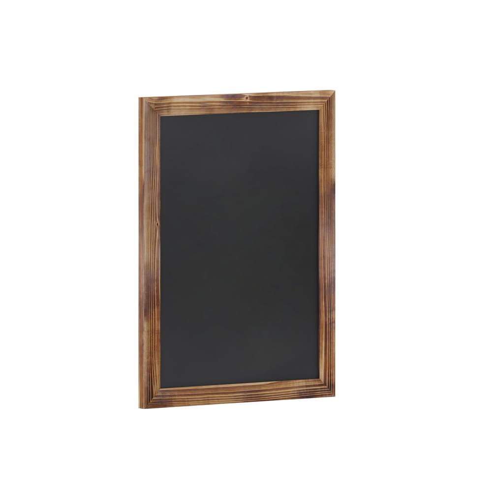 18" x 24" Torched Wood Wall Mount Magnetic Chalkboard Sign. Picture 2