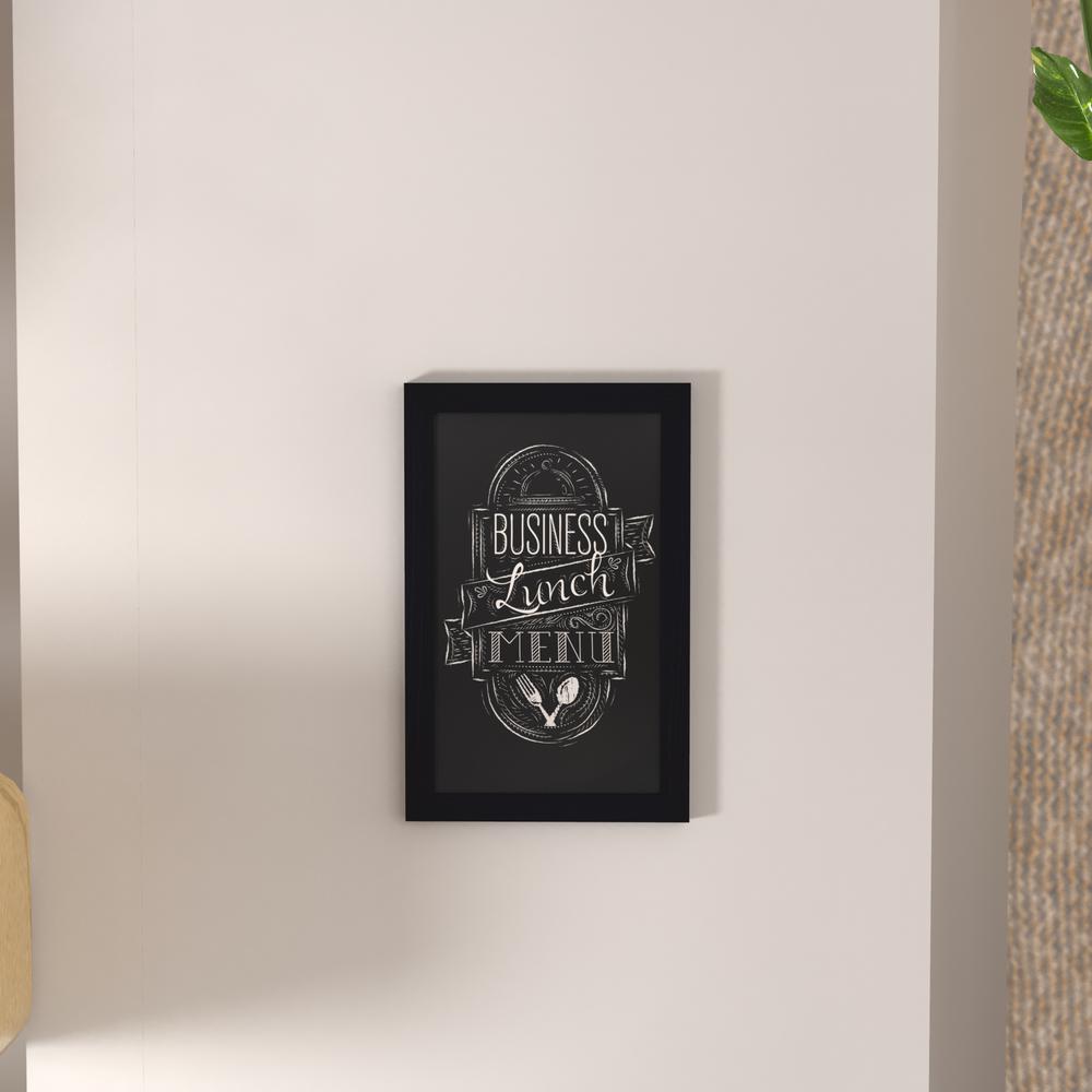 11" x 17" Black Wall Mount Magnetic Chalkboard Sign. Picture 7