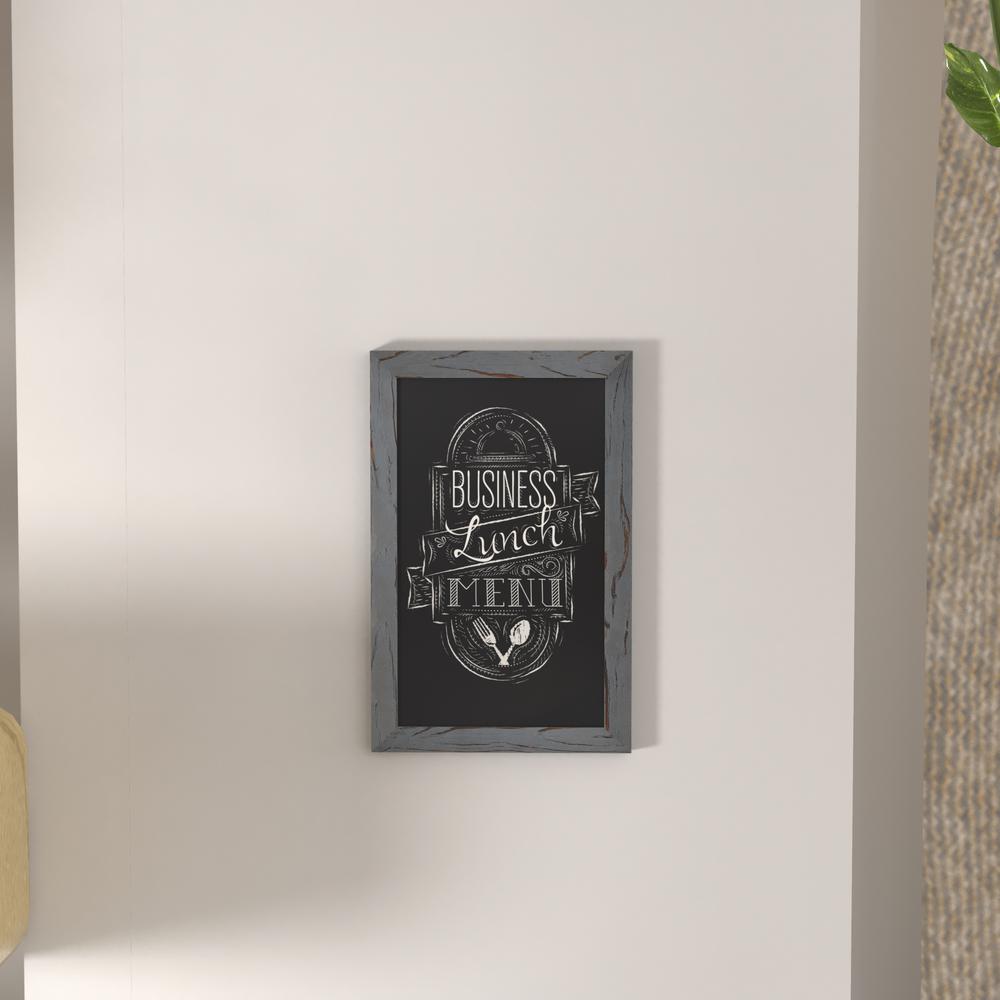 11" x 17" Gray Wall Mount Magnetic Chalkboard Sign. Picture 7