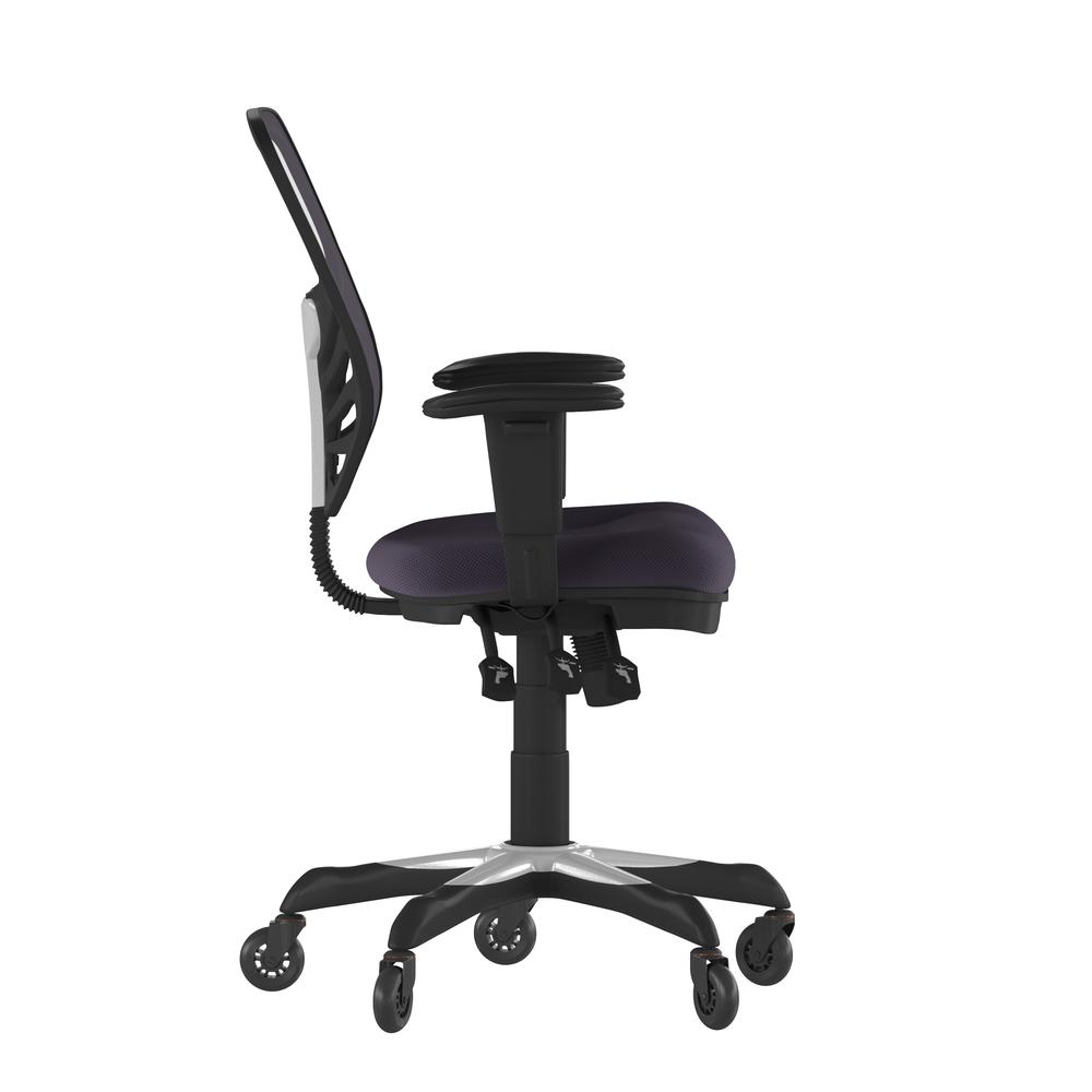 Mid-Back Dark Gray Mesh Multifunction Executive Swivel Office Chair. Picture 8