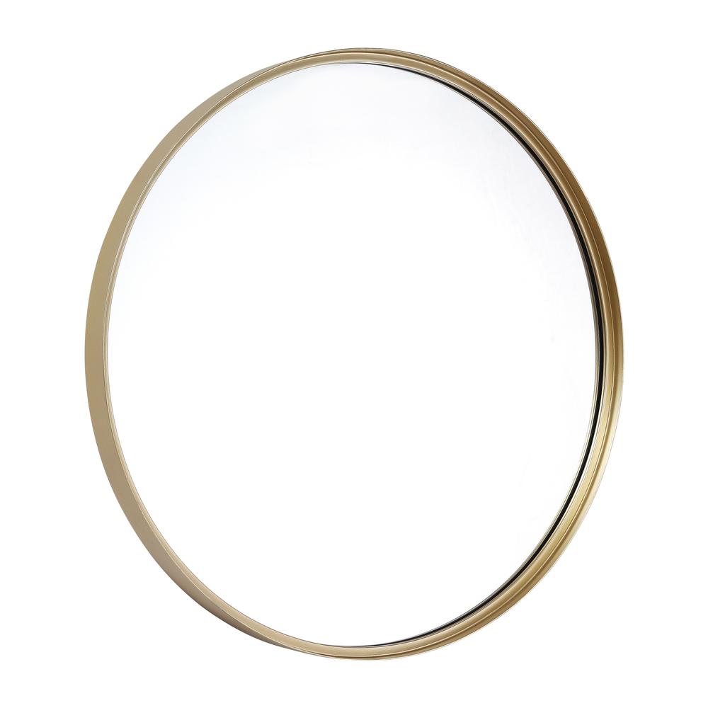 Modern 27.5 Inch Round Wall Mount Accent Mirror. Picture 1