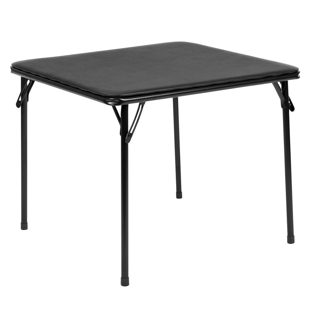 Kids Black 3 Piece Folding Table and Chair Set. Picture 3