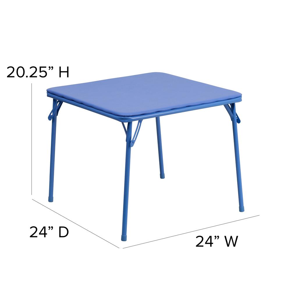 Kids Colorful 3 Piece Folding Table and Chair Set. Picture 2