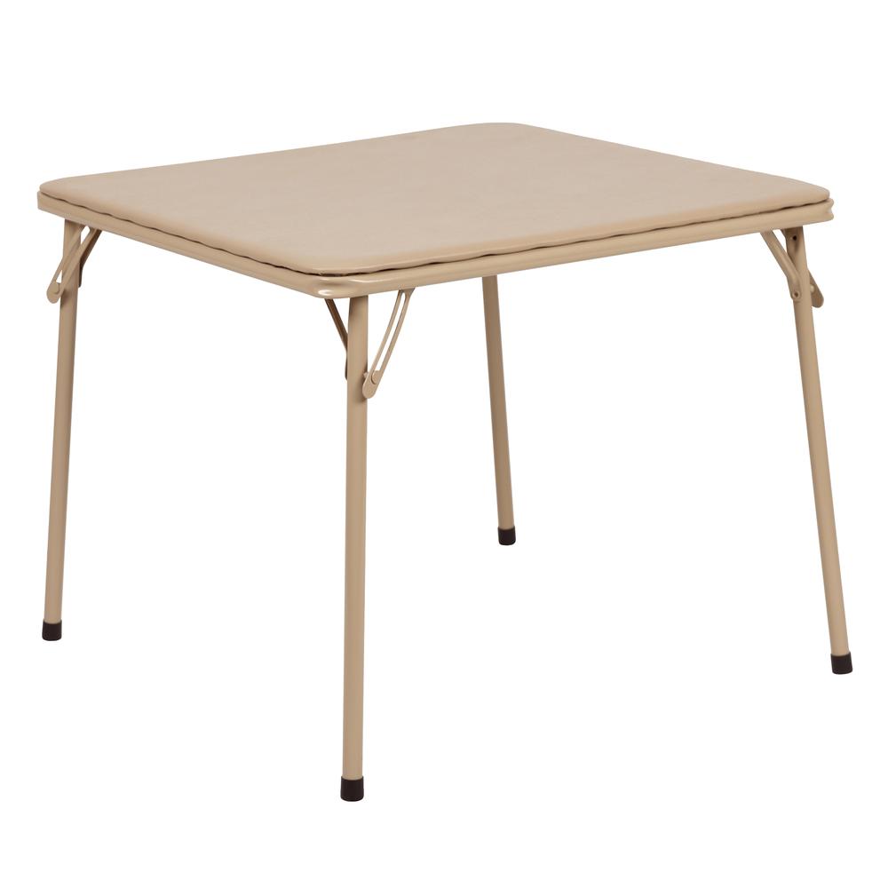 Tan Folding Table. Picture 1
