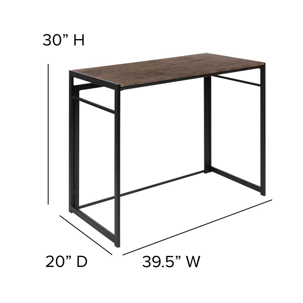 Rustic Home Office Folding Computer Desk - 40". Picture 5