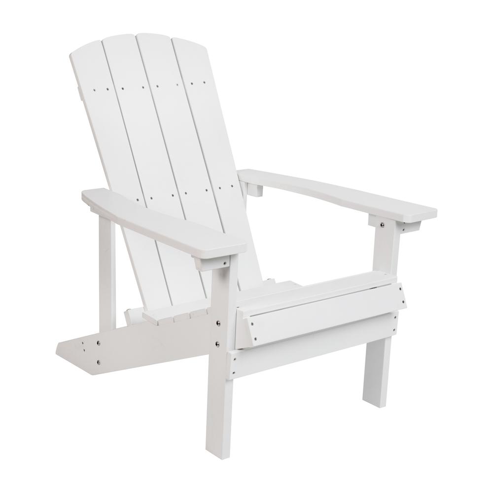5 Piece White Poly Resin Wood Adirondack Chair Set with Fire Pit. Picture 9
