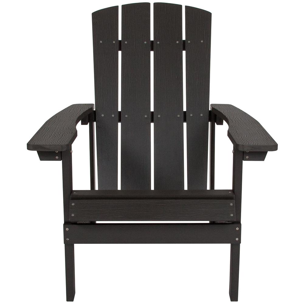 Charlestown All-Weather Poly Resin Wood Adirondack Chair in Slate Gray. Picture 5