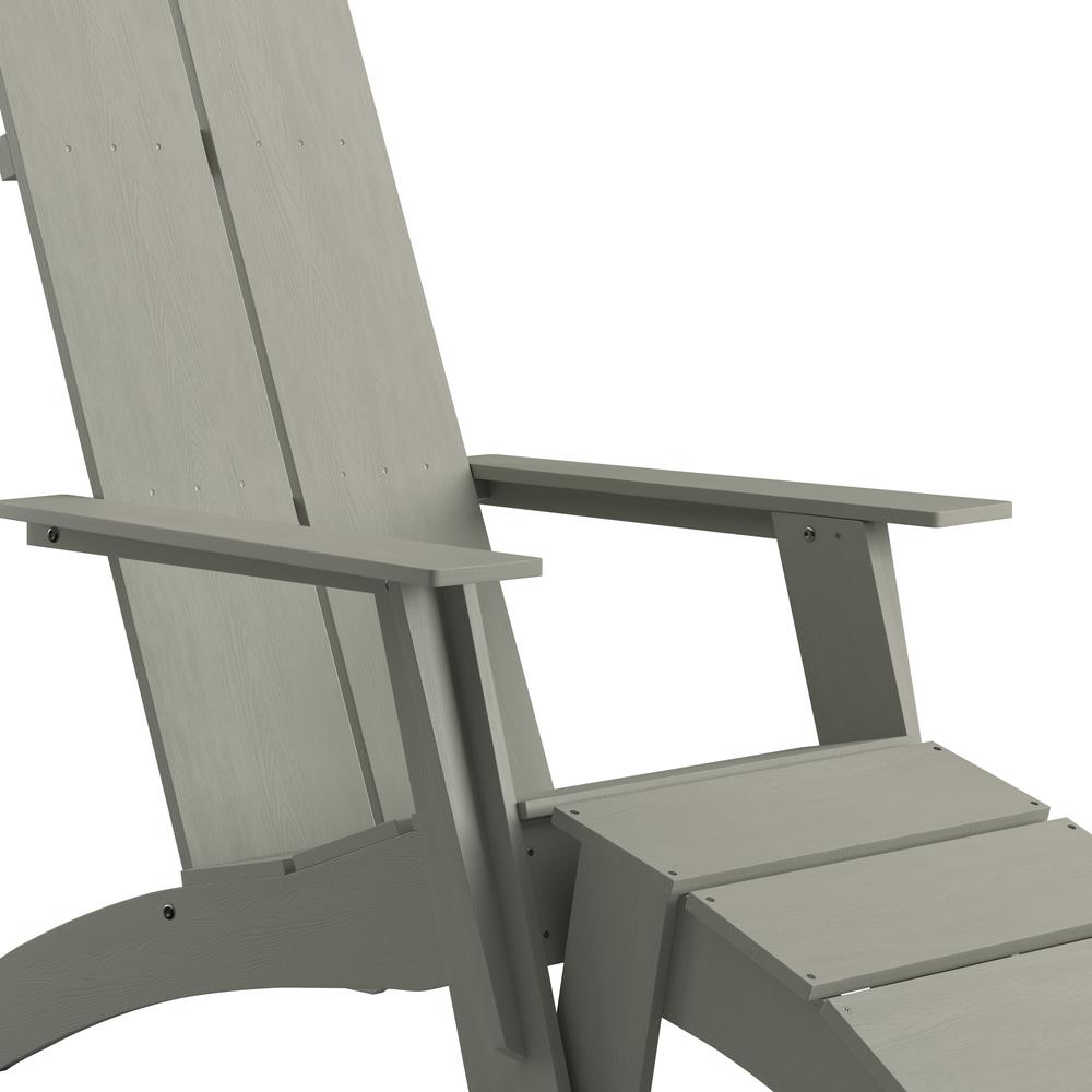 Modern Indoor/Outdoor Adirondack Chair and Matching Footrest. Picture 2