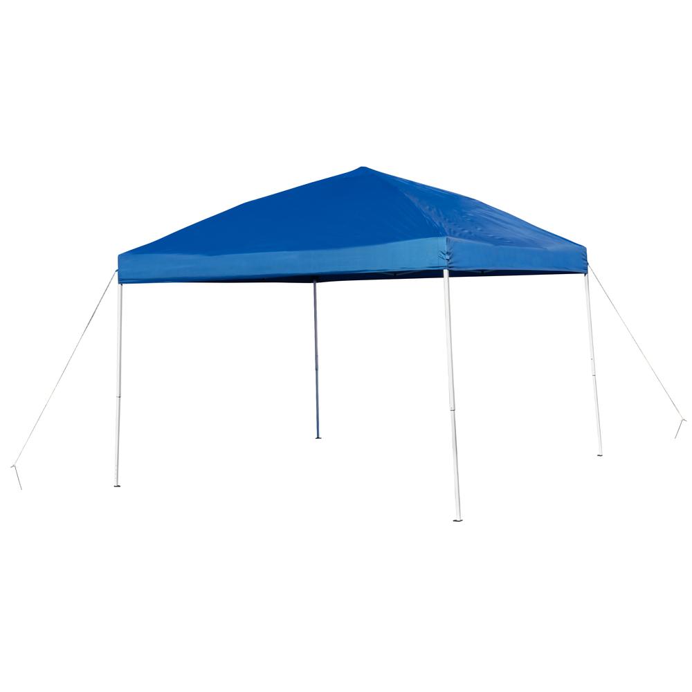10'x10' Blue Event Canopy Tent with Carry Bag and 6-Foot Bi-Fold Folding Table. Picture 9