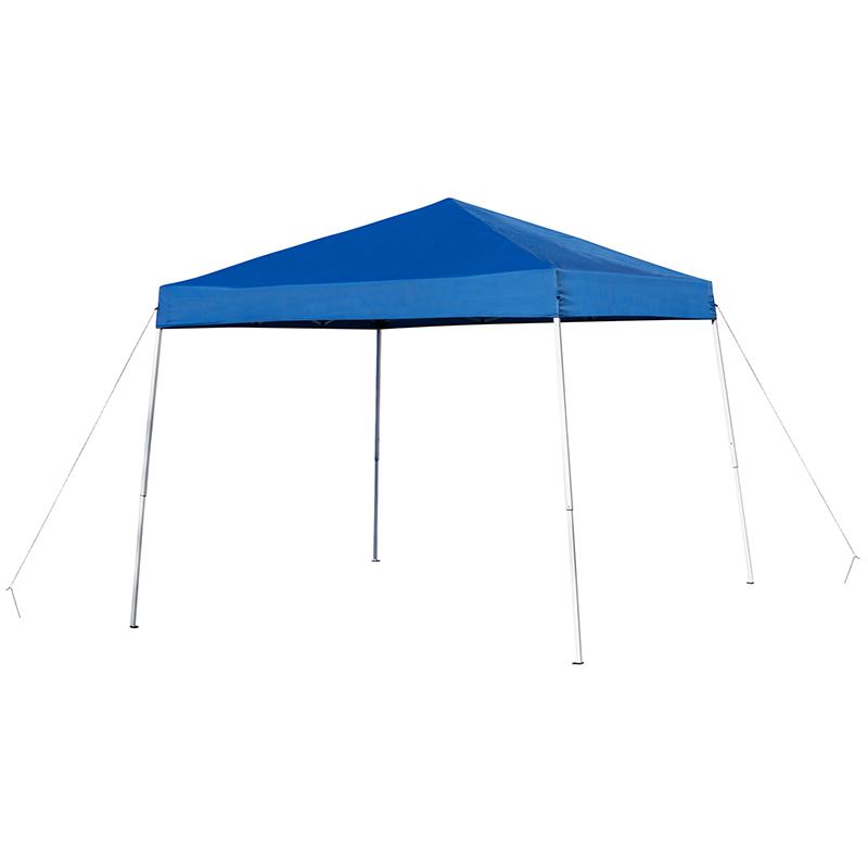 8'x8' Blue Outdoor Pop Up Event Slanted Leg Canopy Tent with Carry Bag. Picture 3