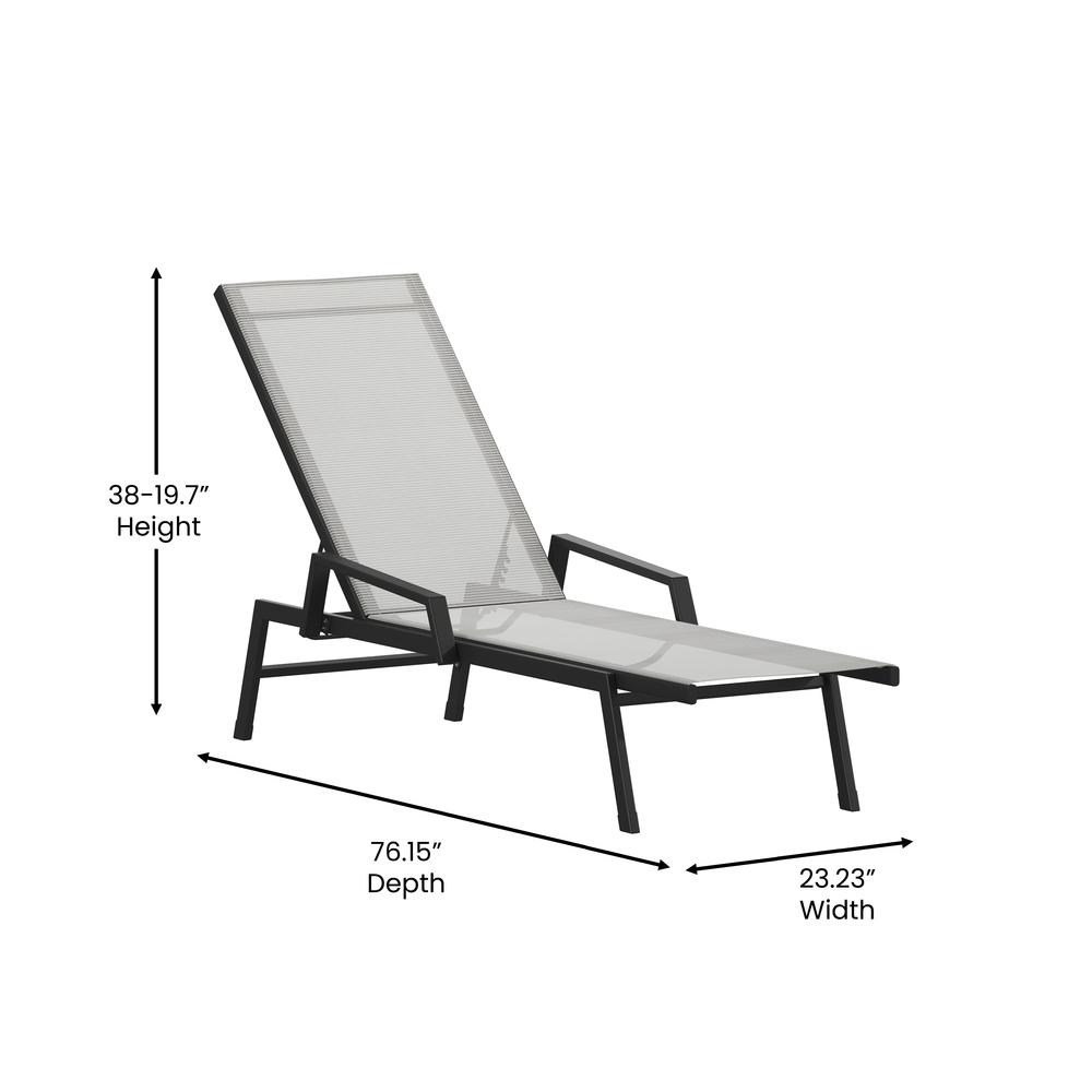 Modern Outdoor Chaise Lounge Chair. Picture 8