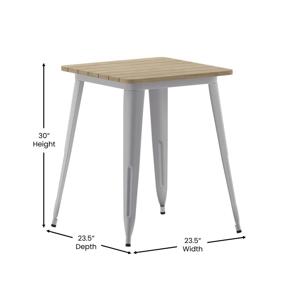 Contemporary 31.5" Square Commercial Dining Table for 4. Picture 7