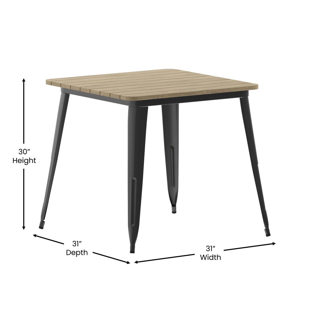 Contemporary 31.5" Square Commercial Dining Table for 4. Picture 6