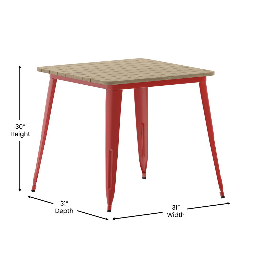 Contemporary 31.5" Square Commercial Dining Table for 4. Picture 6