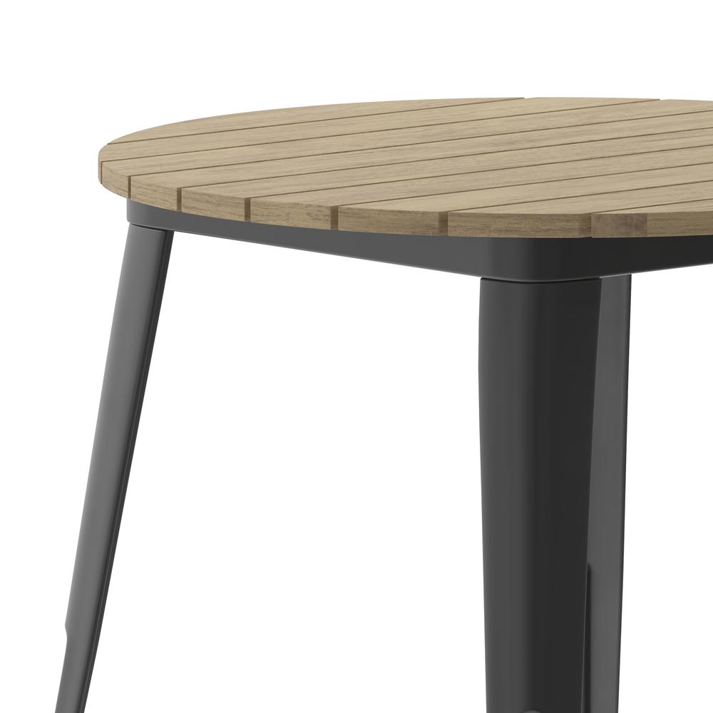 Contemporary 30" Round Commercial Dining Table for 4. Picture 3