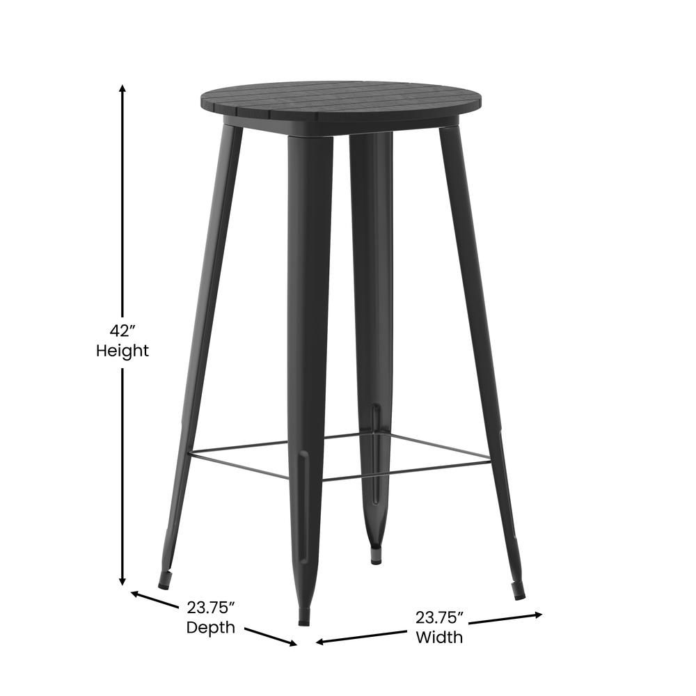 Contemporary 23.75" Round Commercial Bar Height Dining Table for 2. Picture 8