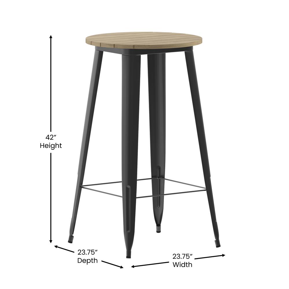 Contemporary 23.75" Round Commercial Bar Height Dining Table for 2. Picture 8
