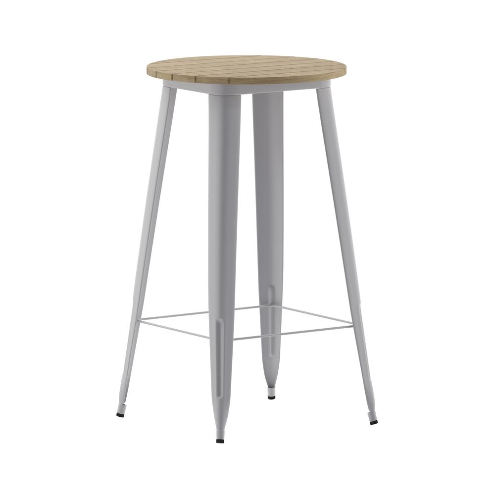 Contemporary 30" Round Commercial Bar Height Dining Table for 4. Picture 1