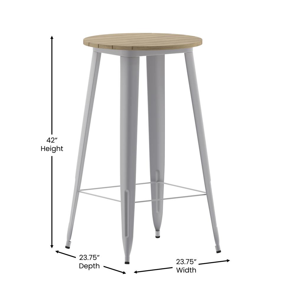 Contemporary 30" Round Commercial Bar Height Dining Table for 4. Picture 8
