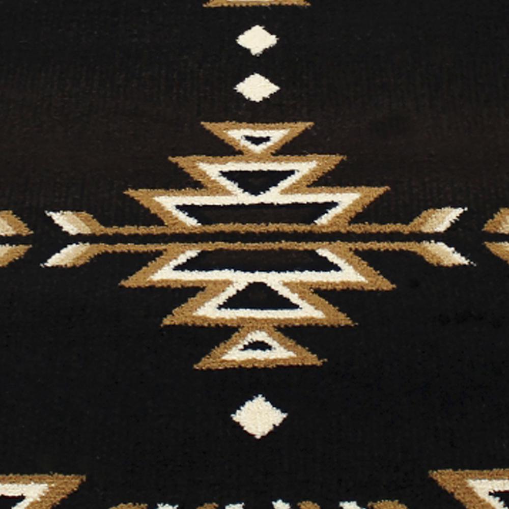 Amado Collection Southwestern 3' x 10' Brown Area Rug - Olefin Accent Rug with Jute Backing - Living Room, Bedroom, Entryway. Picture 6