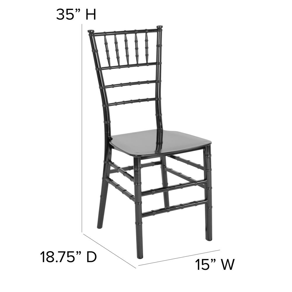 Black Stackable Resin Chiavari Chair. Picture 2