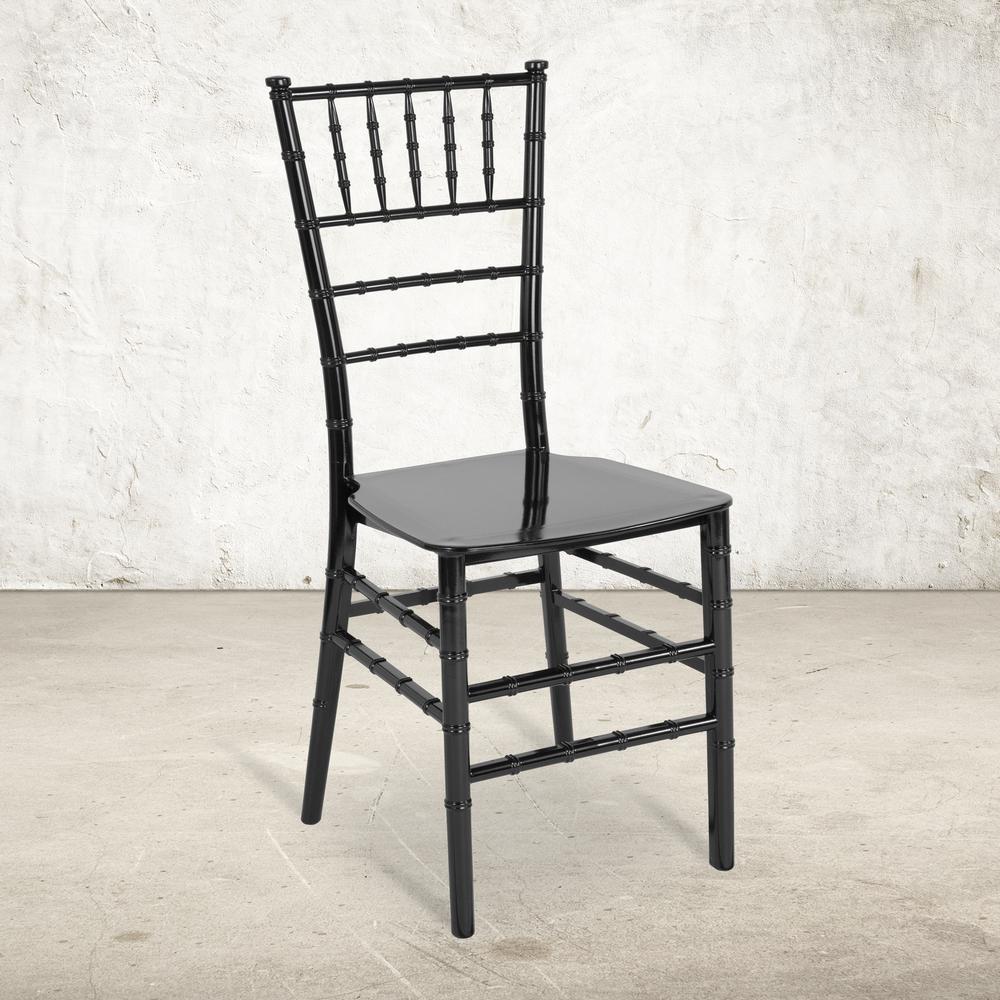 Black Stackable Resin Chiavari Chair. Picture 6