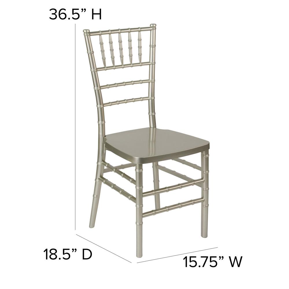 Champagne Resin Stacking Chiavari Chair. Picture 2