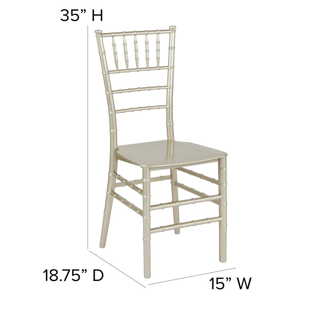 Champagne  Stackable Resin Chiavari Chair. Picture 2