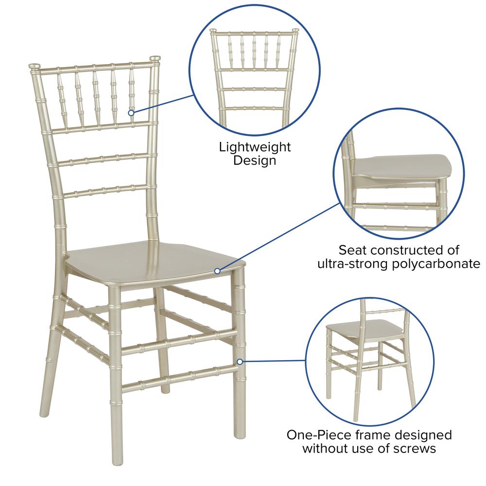 Champagne  Stackable Resin Chiavari Chair. Picture 6