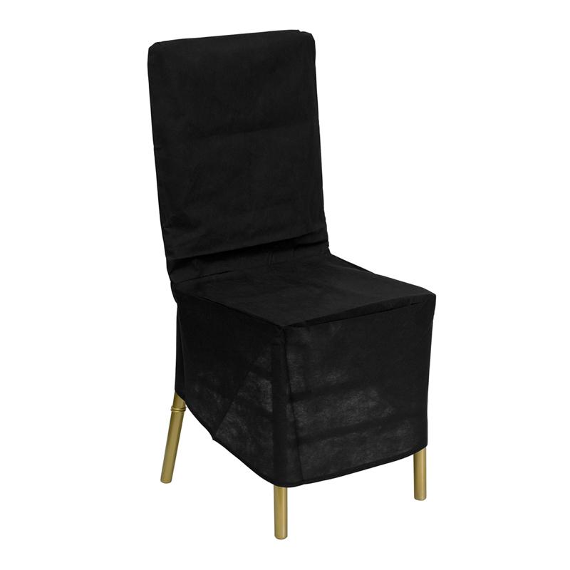 Black Fabric Chiavari Chair Storage Cover. Picture 1